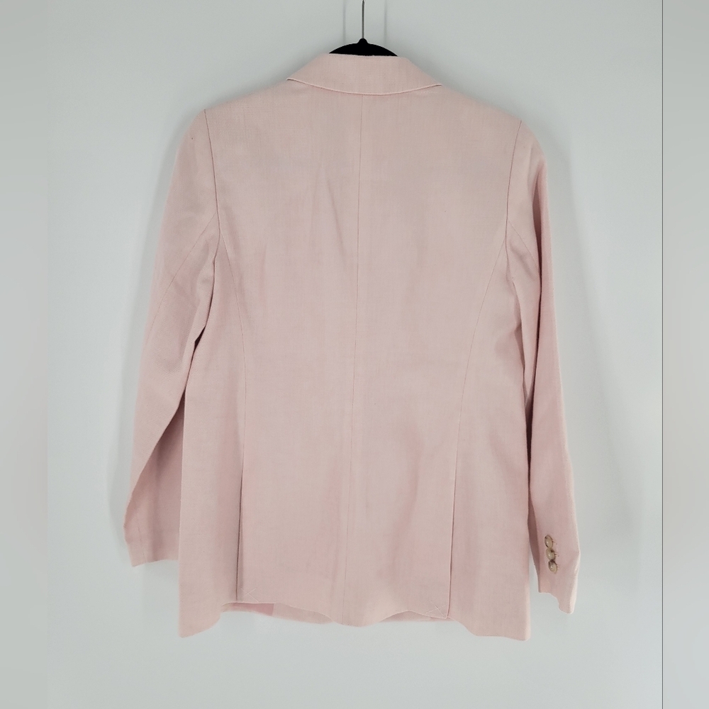 Talbots pink linen blend blazer jacket Size 6 New - Picture 5 of 6